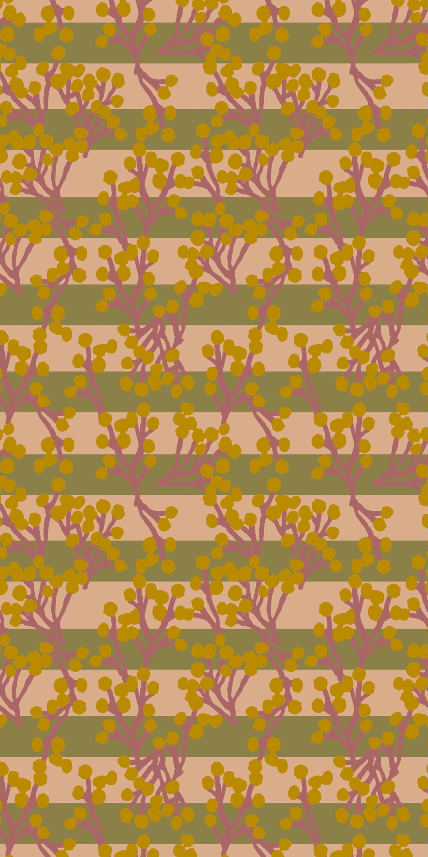 Image of Petit Twigs in Dried Basil Wallpaper