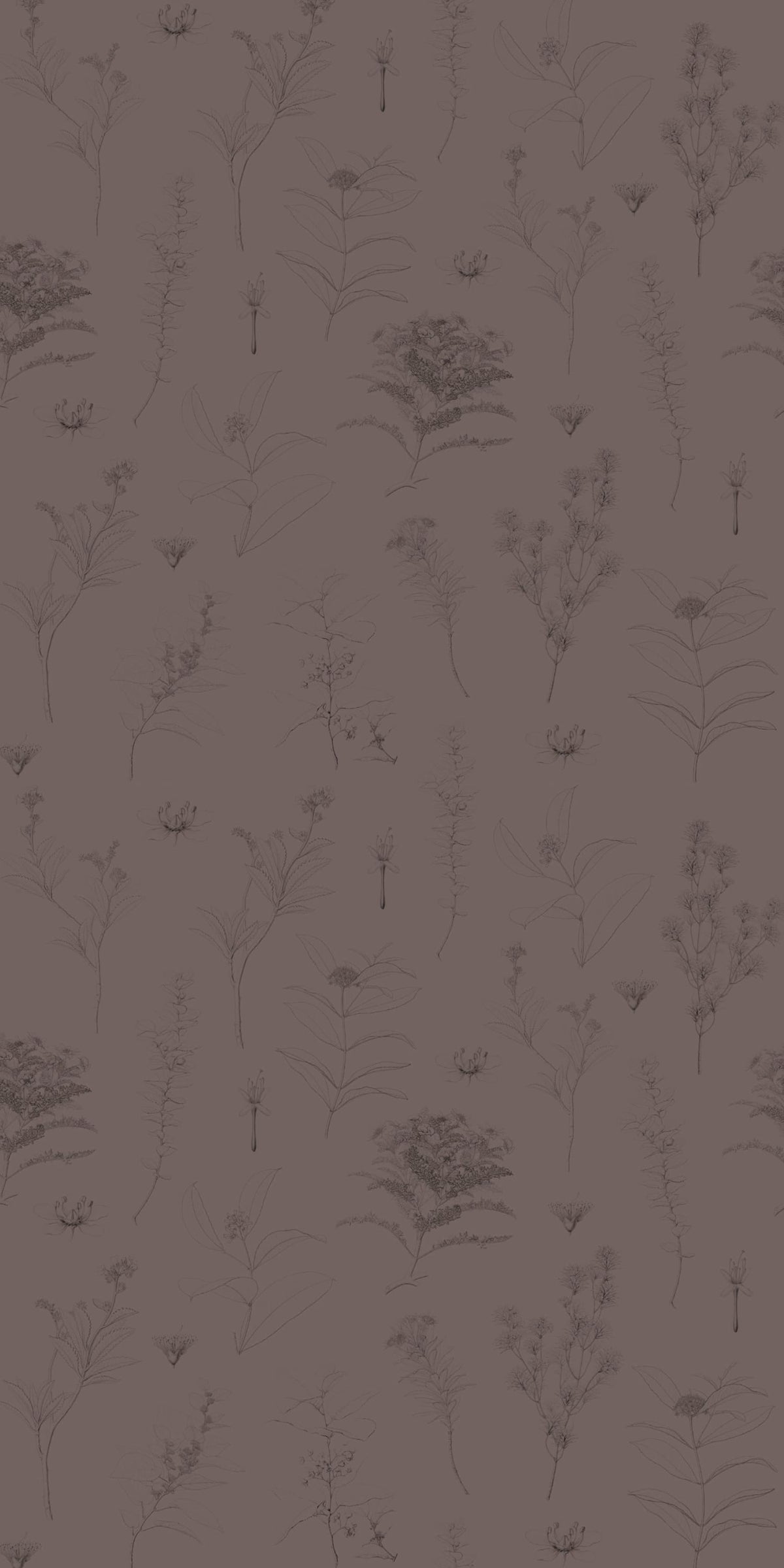 Image of Gather in Plum Wallpaper