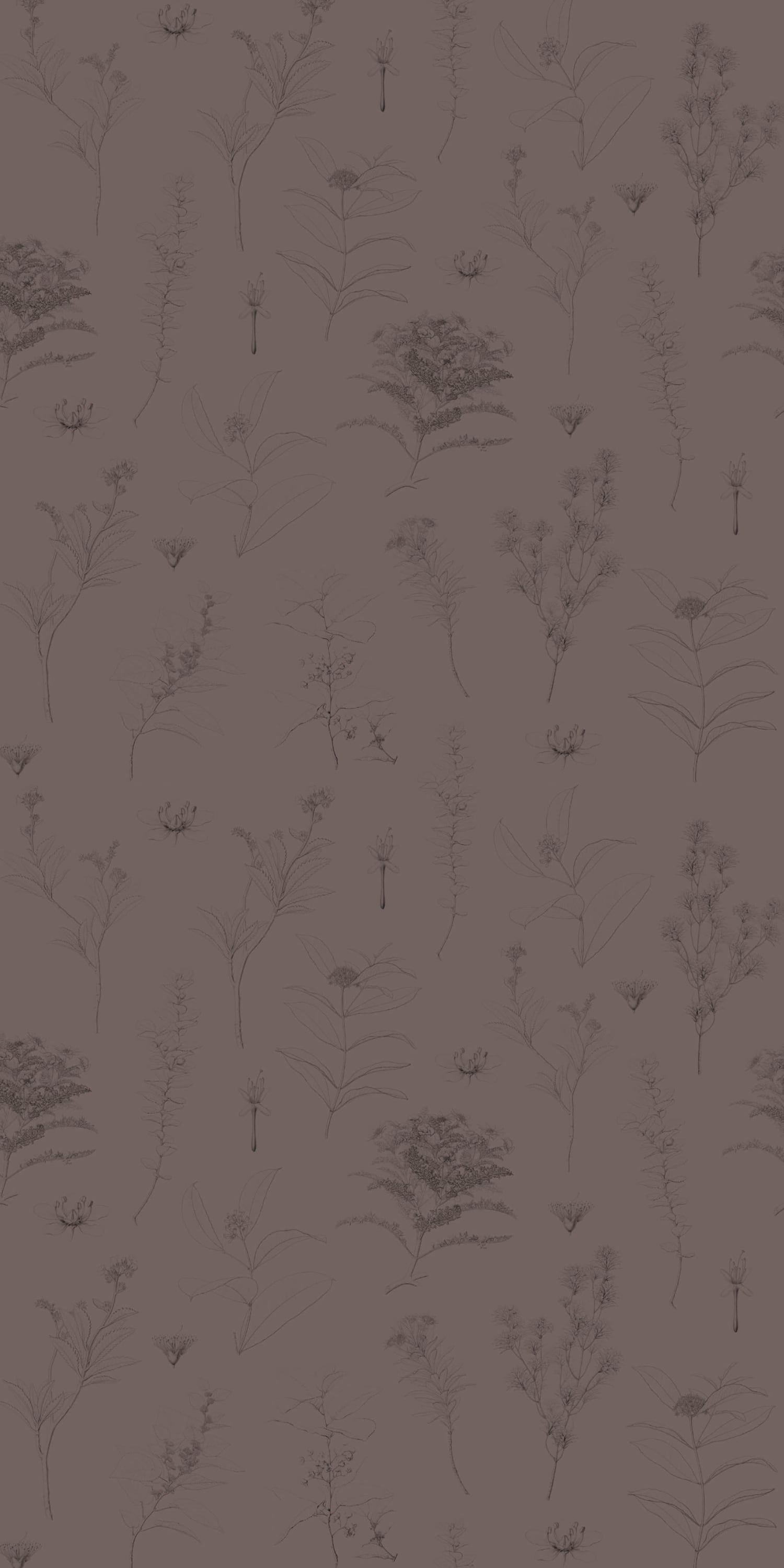 Image of Gather in Plum Wallpaper