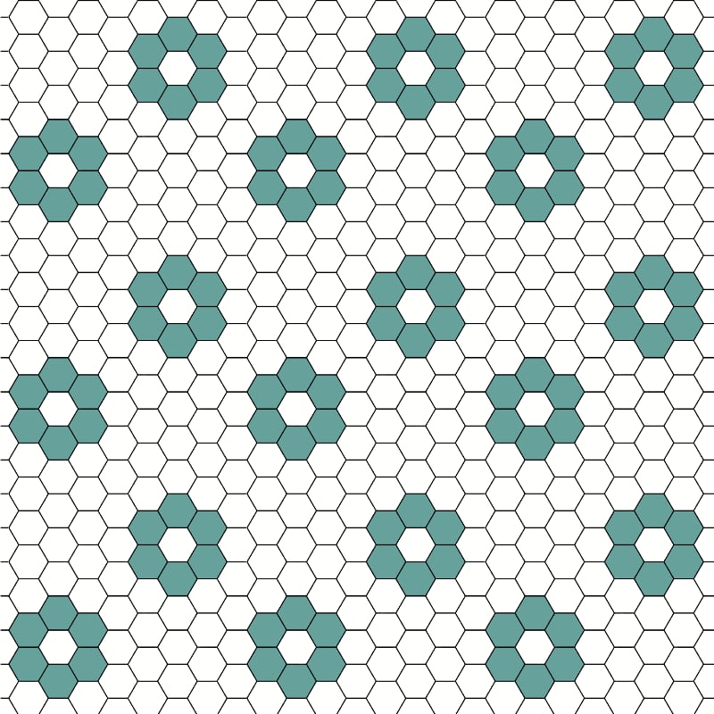 Hexagon Tile Decals Tile/Flooring in Teal
