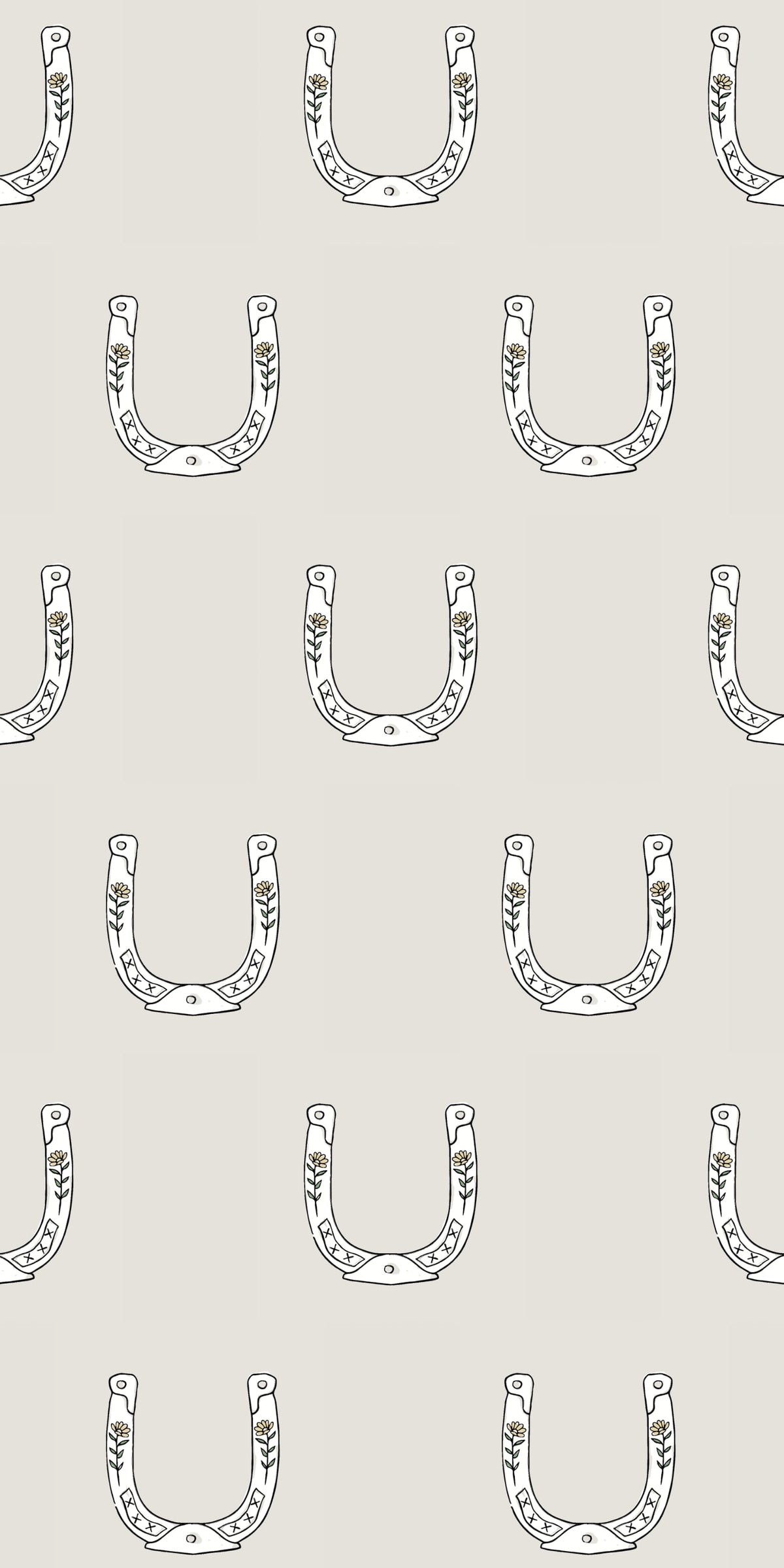 Image of Horseshoe in Grey Wallpaper