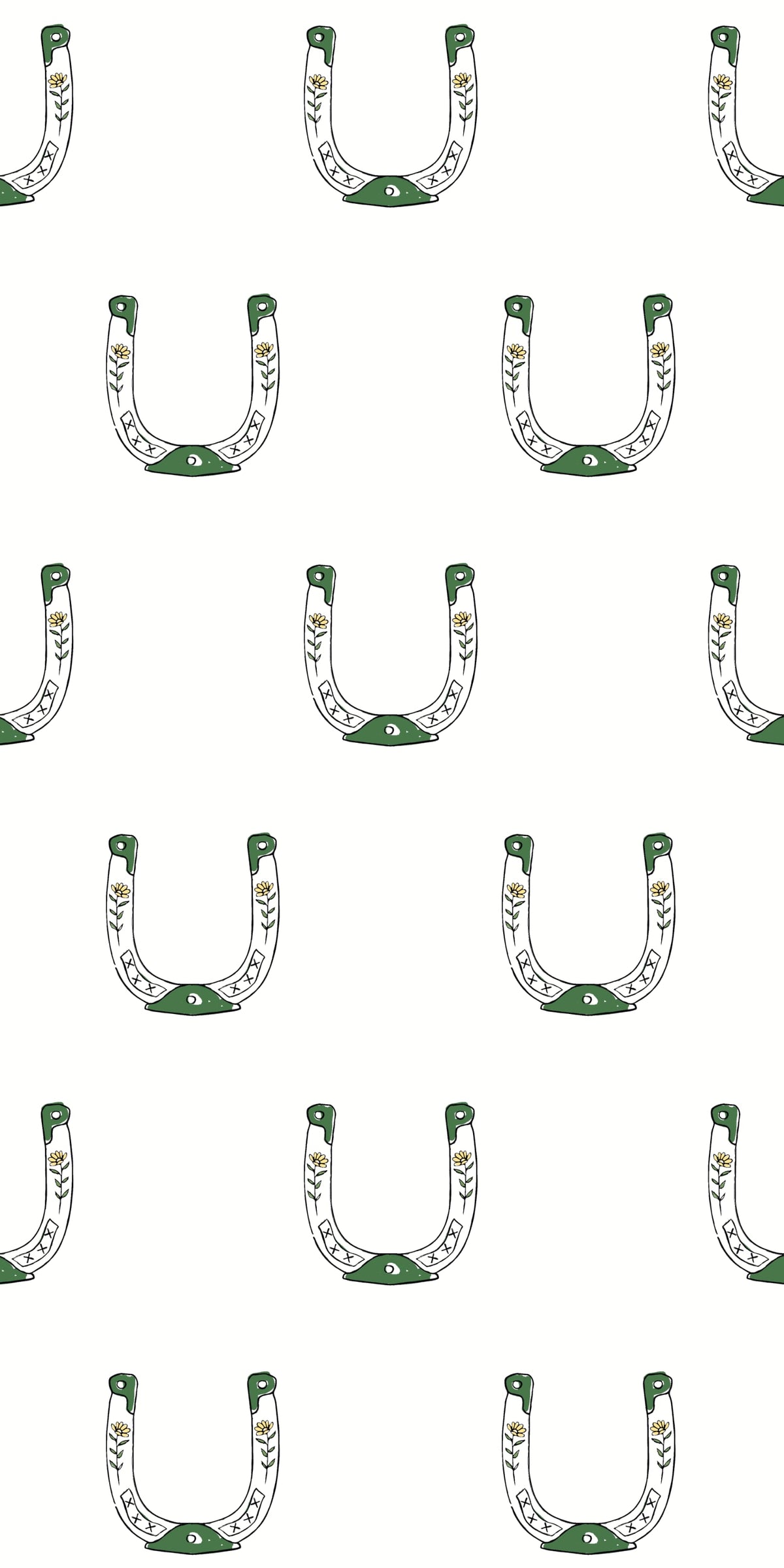 Image of Horseshoe in White Wallpaper