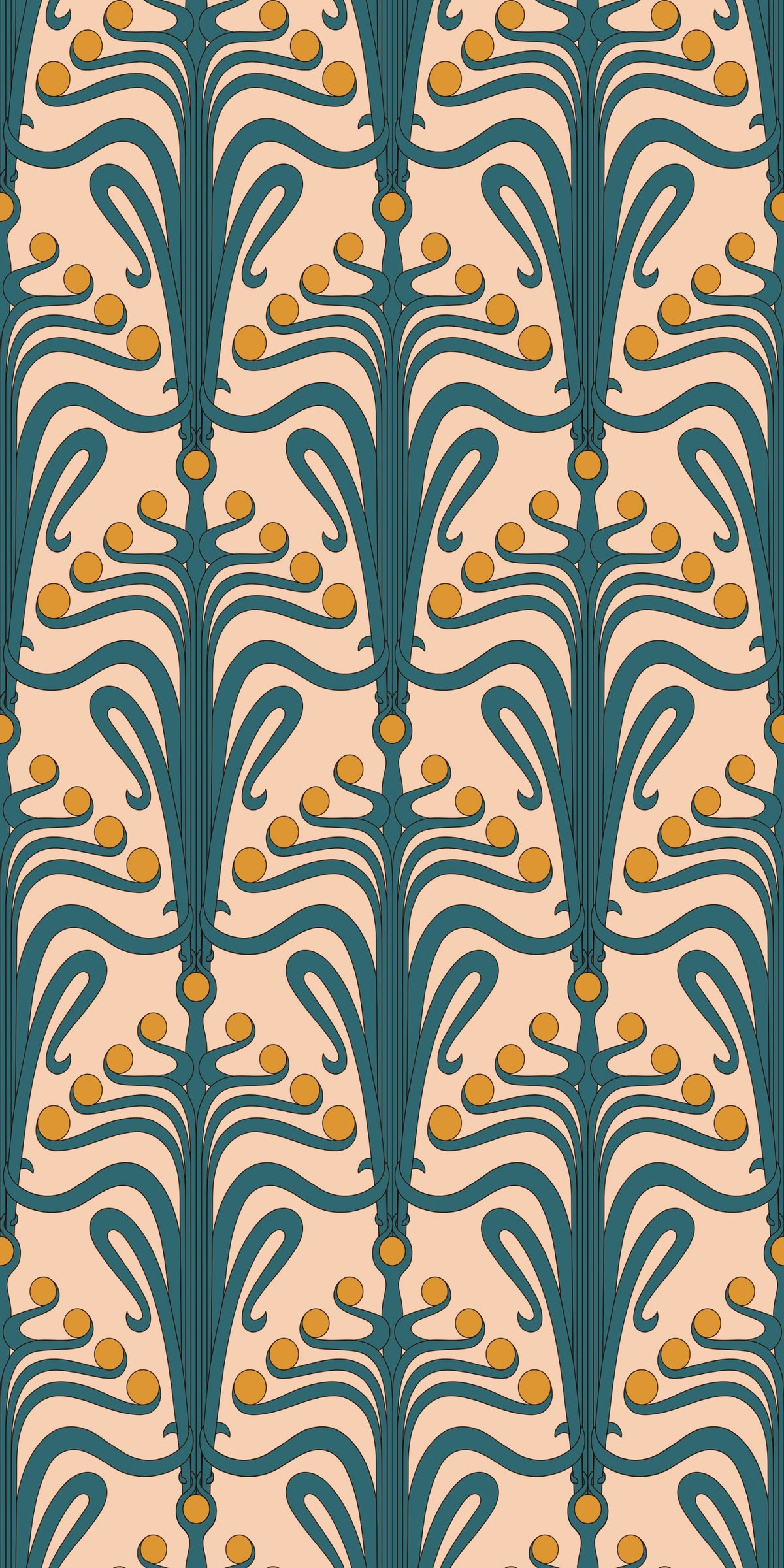 Lucille in Flamingo wallpaper.