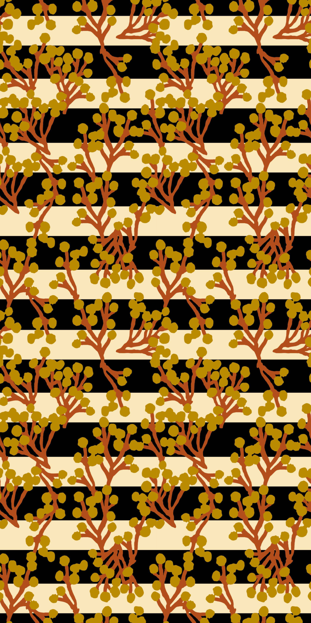 Image of Petit Twigs in Black and Ivory Wallpaper
