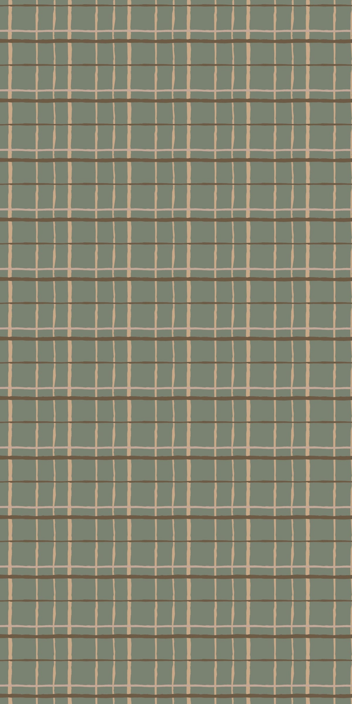 Image of Plaid in Sage Wallpaper
