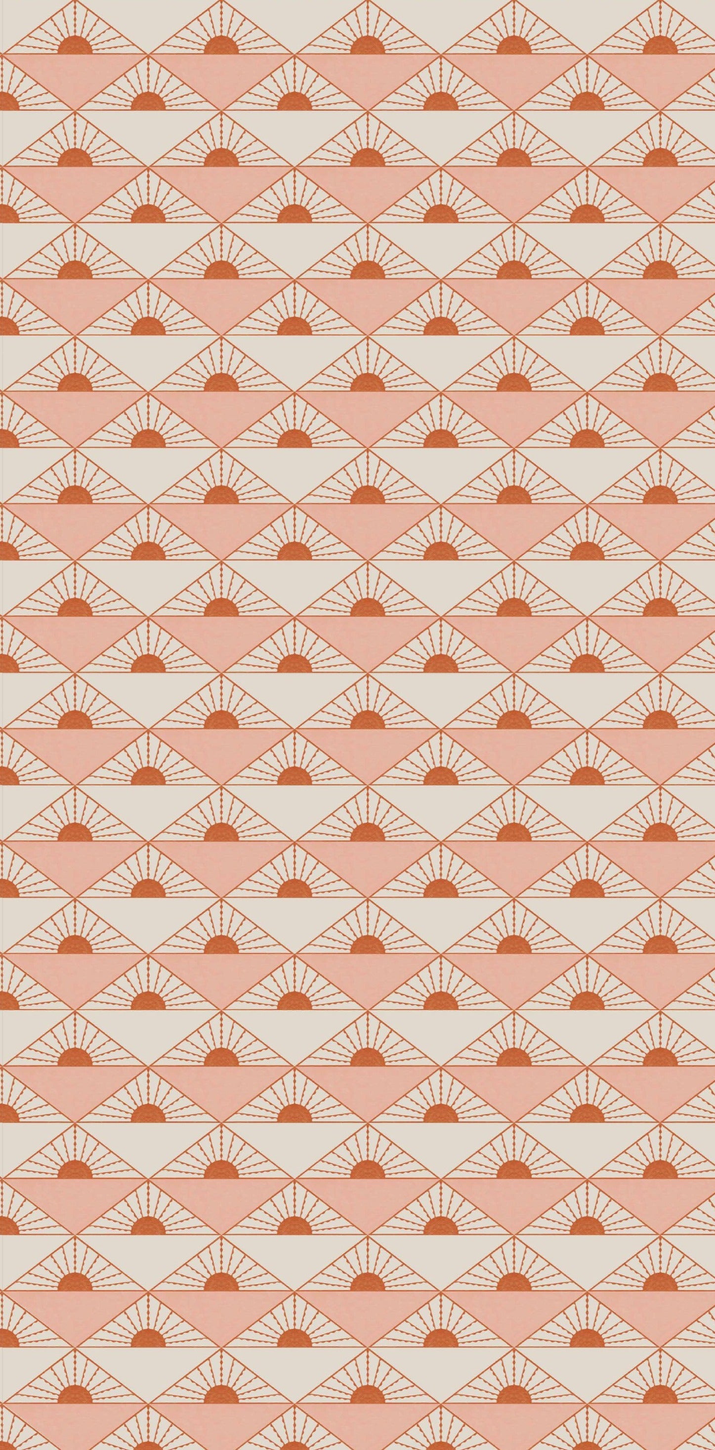 Image of Rising Sun in Pink Wallpaper