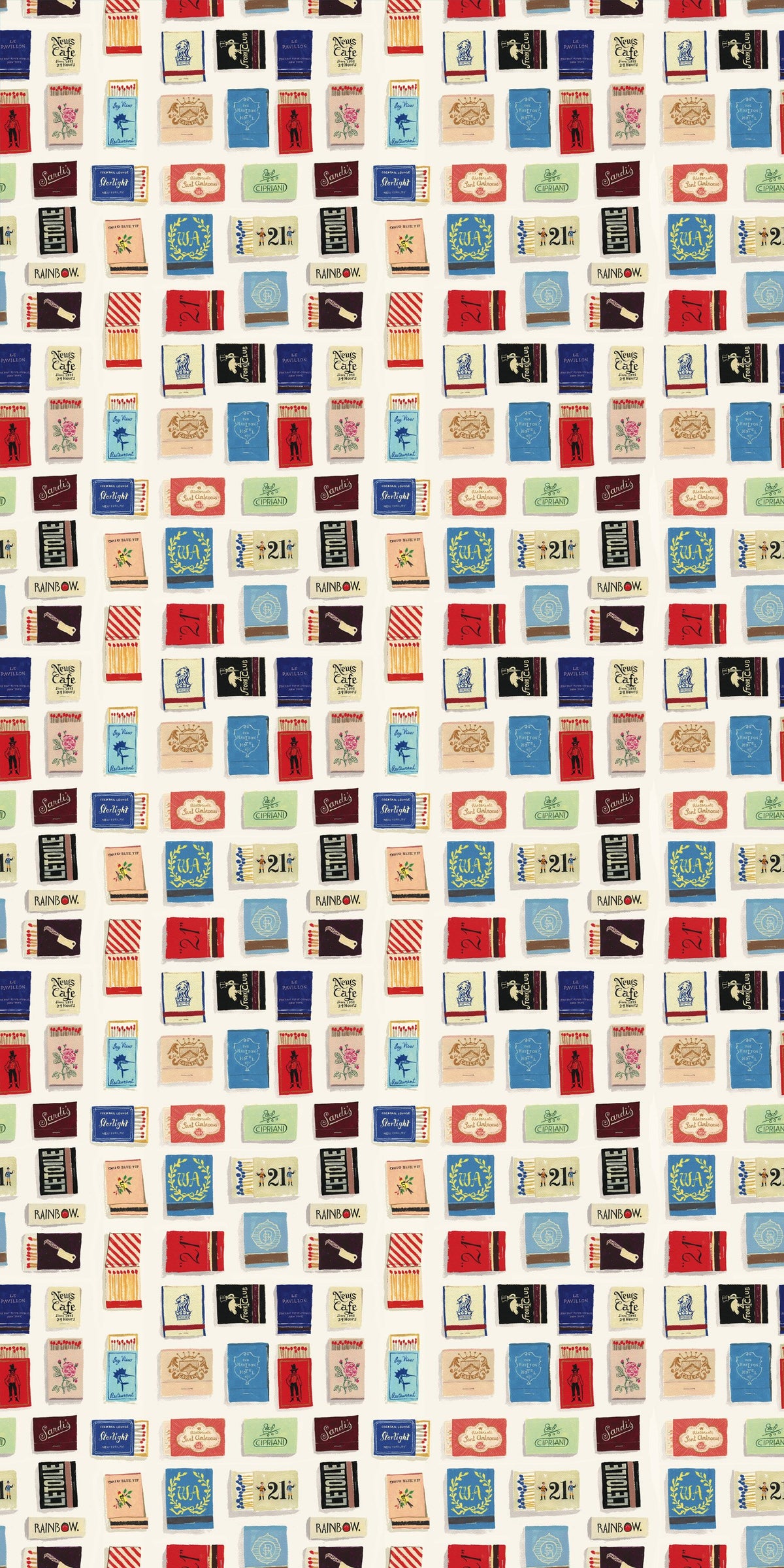 Image of NYC Matchbook in Multi wallpaper
