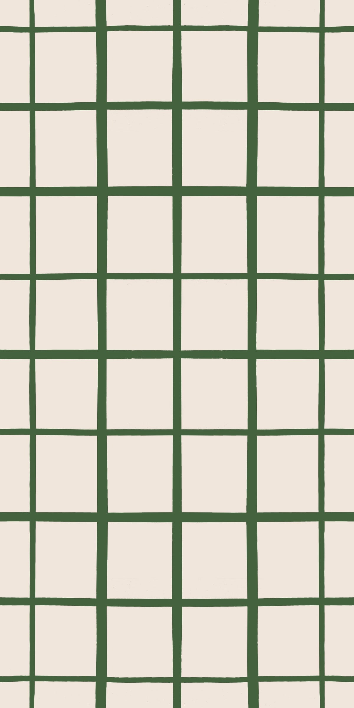 Grid in Fern Green and White Wallpaper