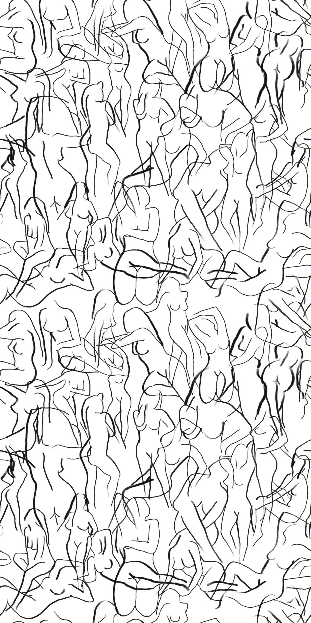 Image of Lady Body in Black and White Wallpaper