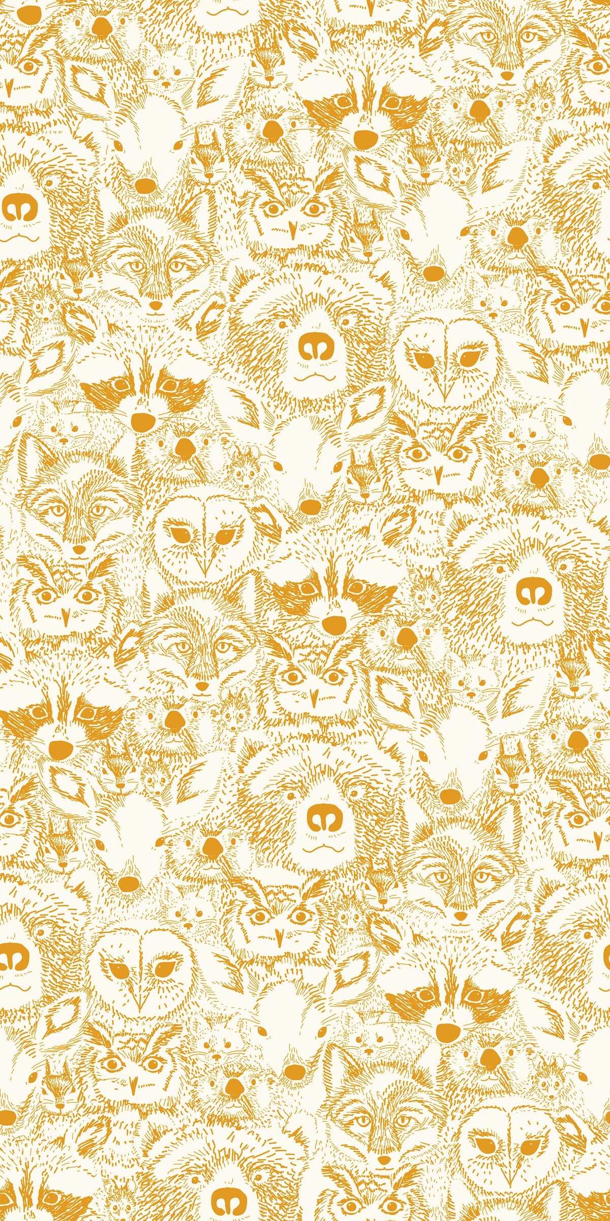 Image of Wild in Gold and Cream Wallpaper