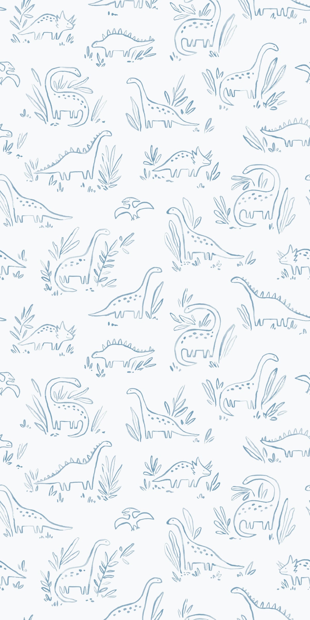 Image of Dinosaurs in Blue Wallpaper