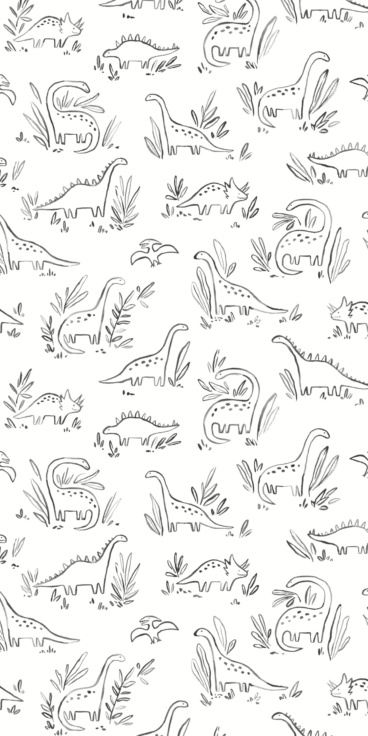 Image of Dinosaurs in Black and White, Wallpaper